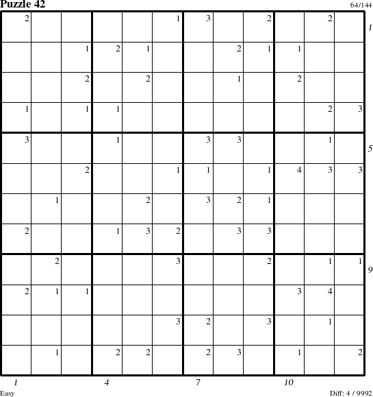 Step-by-Step Instructions for Puzzle 42 with all 4 steps marked