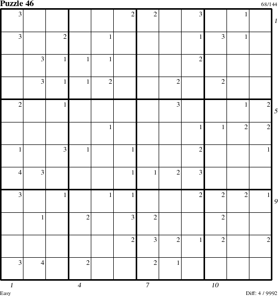 Step-by-Step Instructions for Puzzle 46 with all 4 steps marked