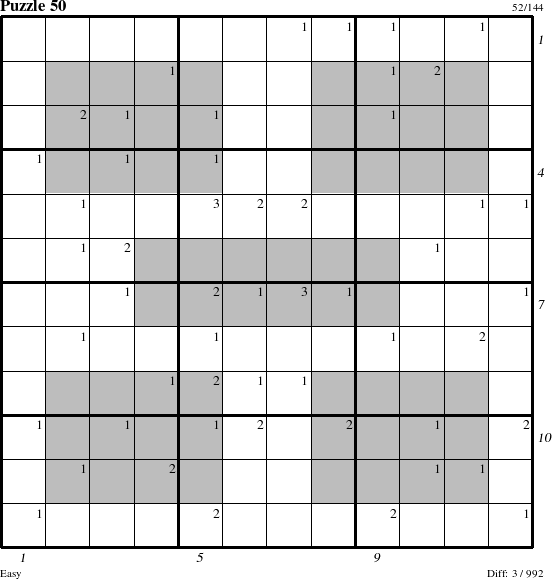 Step-by-Step Instructions for Puzzle 50 with all 3 steps marked