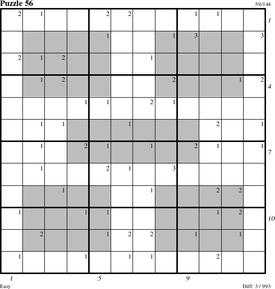 Step-by-Step Instructions for Puzzle 56 with all 3 steps marked