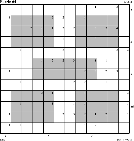 Step-by-Step Instructions for Puzzle 64 with all 4 steps marked