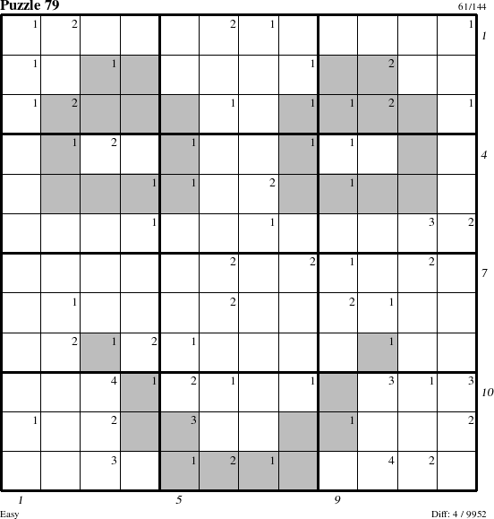 Step-by-Step Instructions for Puzzle 79 with all 4 steps marked