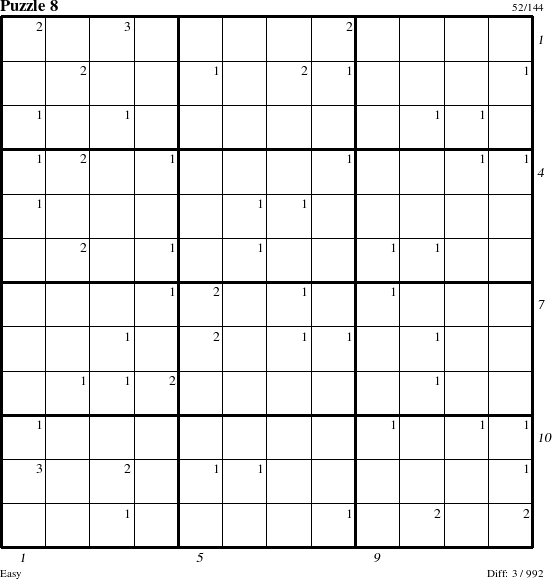 Step-by-Step Instructions for Puzzle 8 with all 3 steps marked