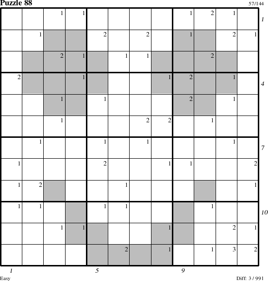 Step-by-Step Instructions for Puzzle 88 with all 3 steps marked