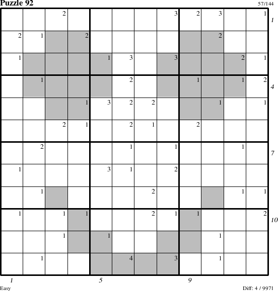 Step-by-Step Instructions for Puzzle 92 with all 4 steps marked