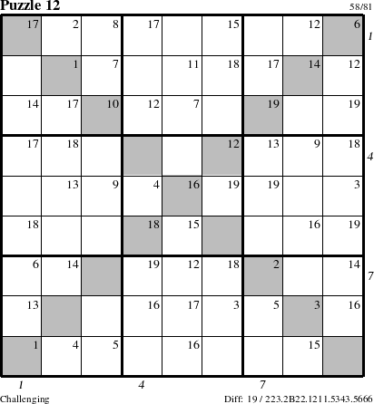 Step-by-Step Instructions for Puzzle 12 with all 19 steps marked