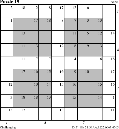 Step-by-Step Instructions for Puzzle 19 with all 18 steps marked