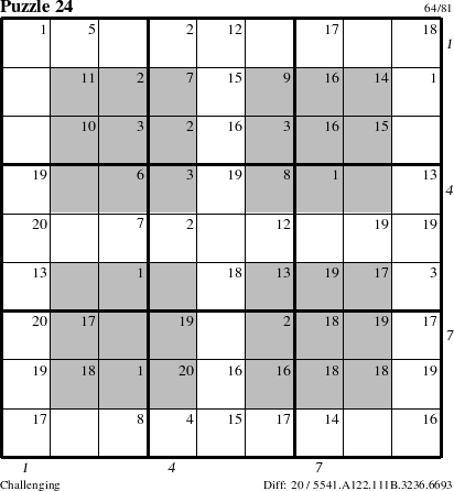 Step-by-Step Instructions for Puzzle 24 with all 20 steps marked