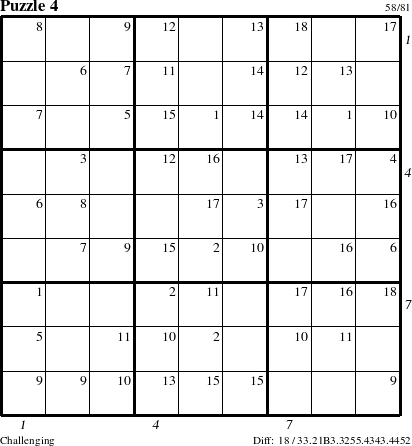 Step-by-Step Instructions for Puzzle 4 with all 18 steps marked