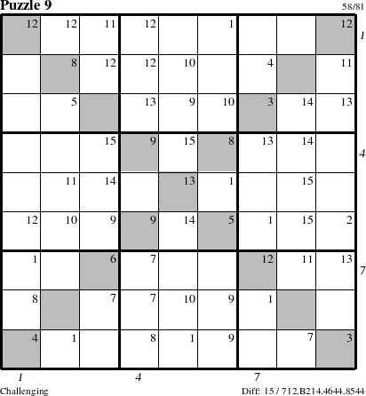 Step-by-Step Instructions for Puzzle 9 with all 15 steps marked