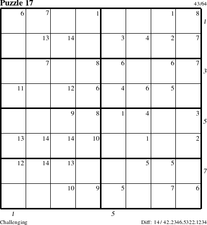 Step-by-Step Instructions for Puzzle 17 with all 14 steps marked