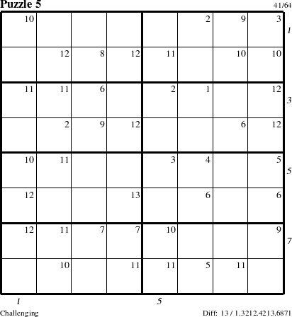 Step-by-Step Instructions for Puzzle 5 with all 13 steps marked