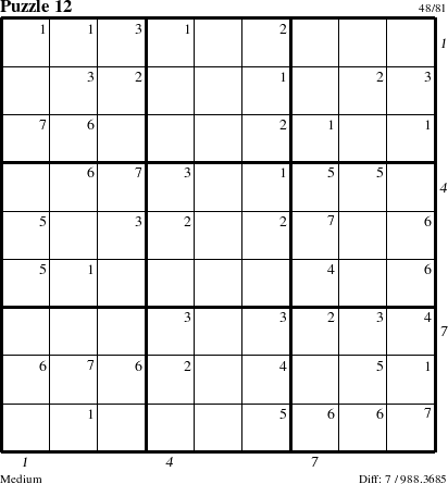 Step-by-Step Instructions for Puzzle 12 with all 7 steps marked