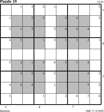 Step-by-Step Instructions for Puzzle 19 with all 5 steps marked