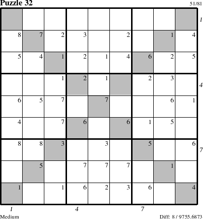 Step-by-Step Instructions for Puzzle 32 with all 8 steps marked