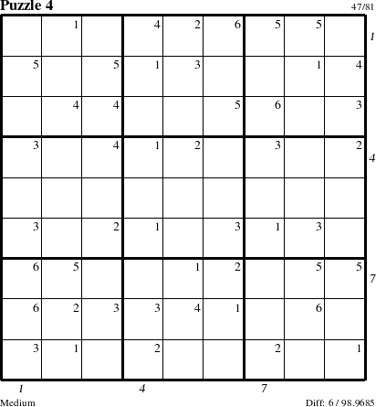 Step-by-Step Instructions for Puzzle 4 with all 6 steps marked