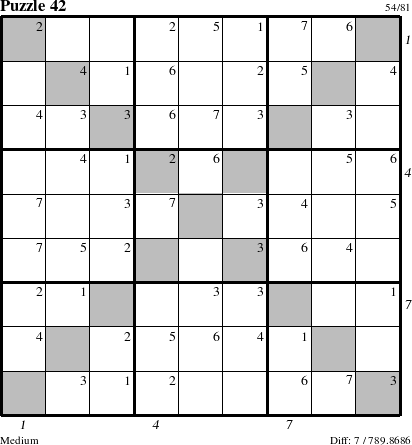 Step-by-Step Instructions for Puzzle 42 with all 7 steps marked