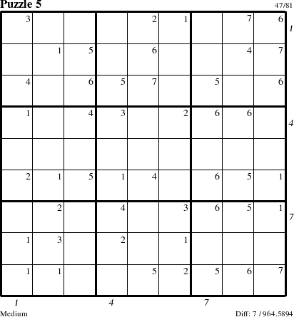 Step-by-Step Instructions for Puzzle 5 with all 7 steps marked