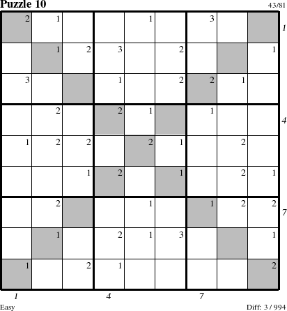 Step-by-Step Instructions for Puzzle 10 with all 3 steps marked