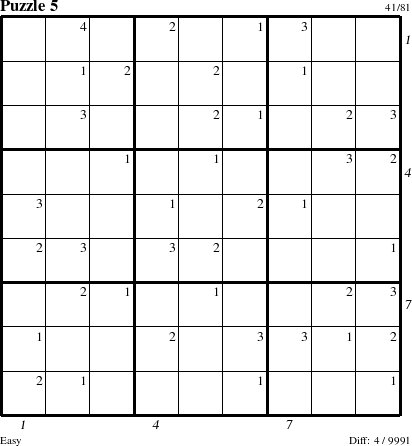 Step-by-Step Instructions for Puzzle 5 with all 4 steps marked