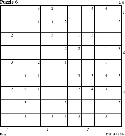 Step-by-Step Instructions for Puzzle 6 with all 4 steps marked