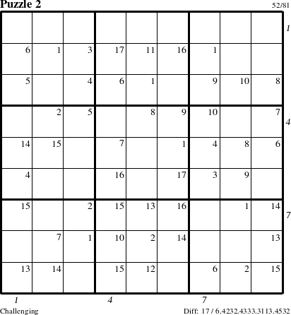 Step-by-Step Instructions for Puzzle 2 with all 17 steps marked