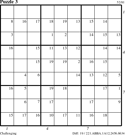 Step-by-Step Instructions for Puzzle 3 with all 19 steps marked