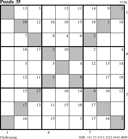 Step-by-Step Instructions for Puzzle 35 with all 18 steps marked