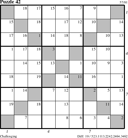 Step-by-Step Instructions for Puzzle 42 with all 19 steps marked