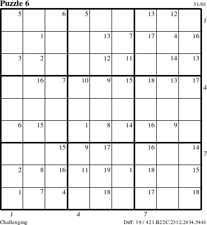 Step-by-Step Instructions for Puzzle 6 with all 19 steps marked