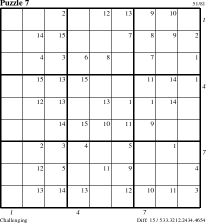 Step-by-Step Instructions for Puzzle 7 with all 15 steps marked