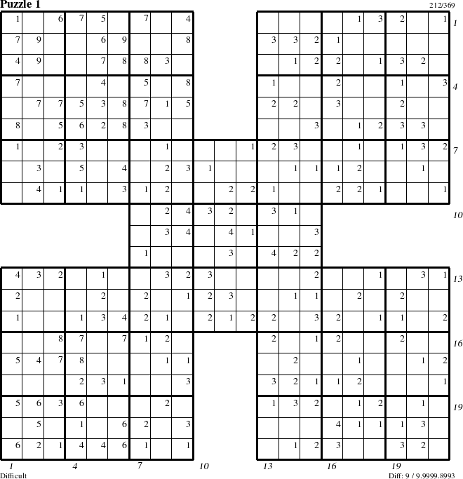 Step-by-Step Instructions for Puzzle 1 with all 9 steps marked