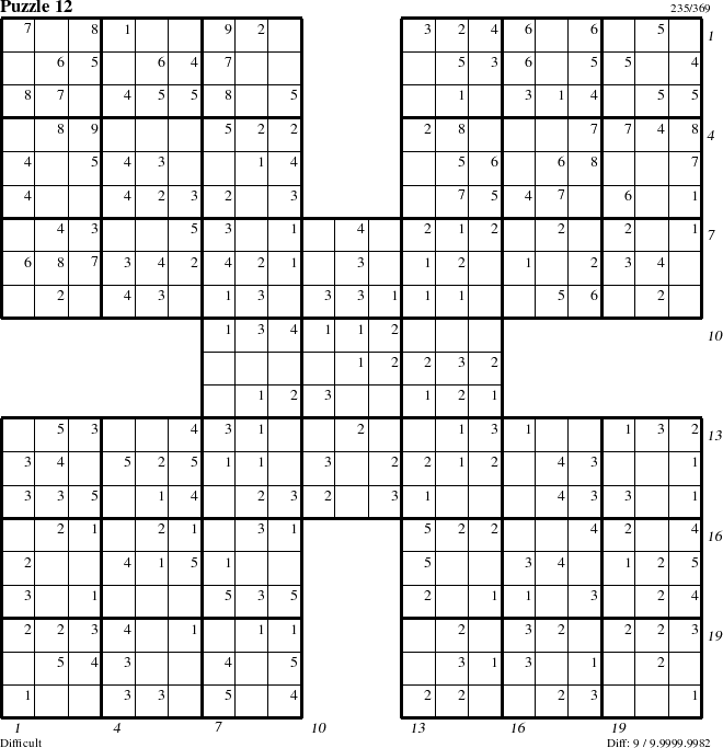 Step-by-Step Instructions for Puzzle 12 with all 9 steps marked