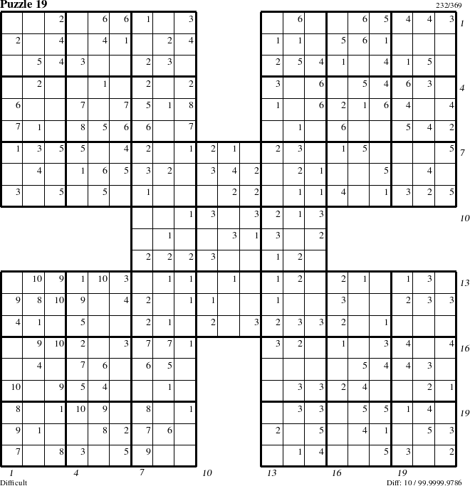 Step-by-Step Instructions for Puzzle 19 with all 10 steps marked