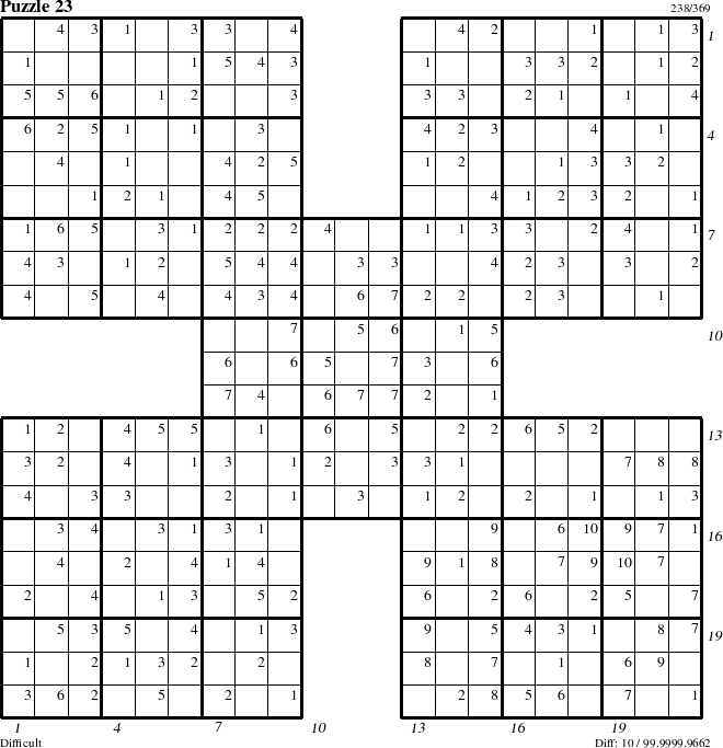 Step-by-Step Instructions for Puzzle 23 with all 10 steps marked