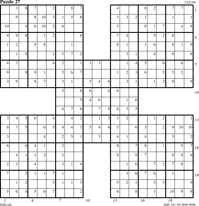 Step-by-Step Instructions for Puzzle 27 with all 10 steps marked