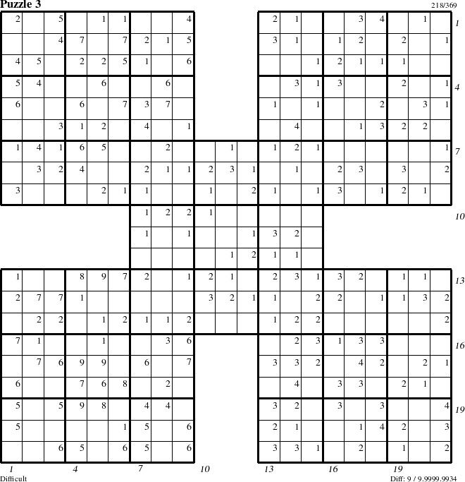 Step-by-Step Instructions for Puzzle 3 with all 9 steps marked