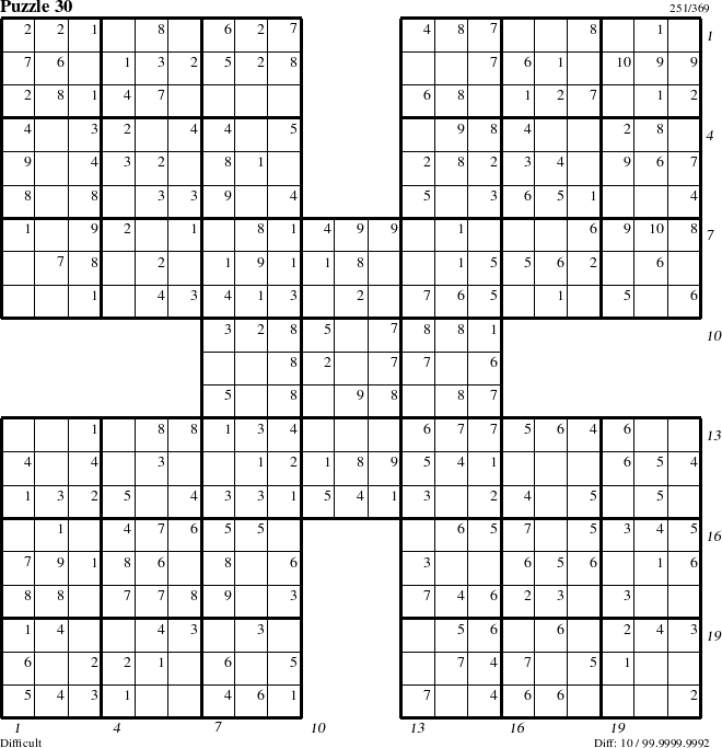 Step-by-Step Instructions for Puzzle 30 with all 10 steps marked