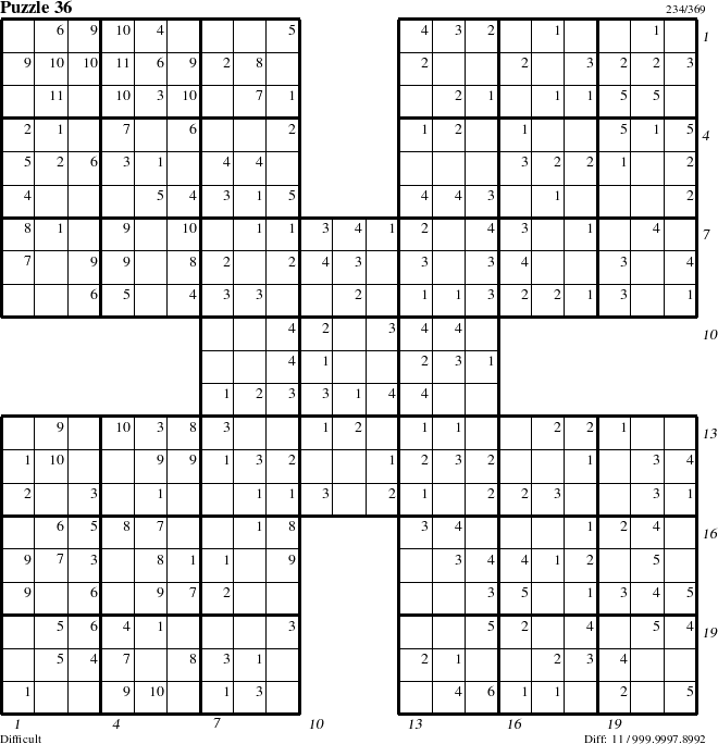 Step-by-Step Instructions for Puzzle 36 with all 11 steps marked