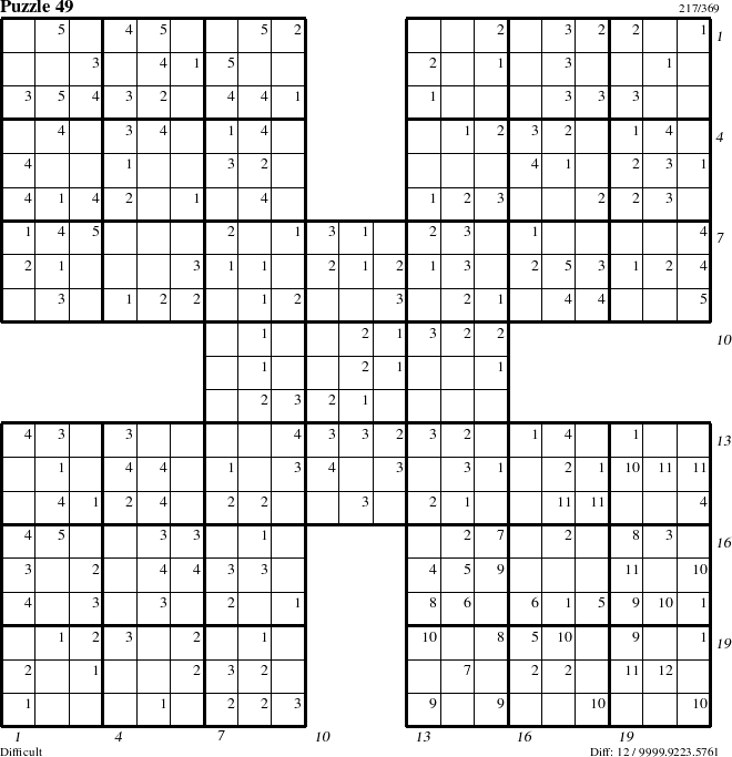 Step-by-Step Instructions for Puzzle 49 with all 12 steps marked