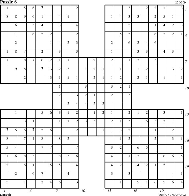 Step-by-Step Instructions for Puzzle 6 with all 9 steps marked