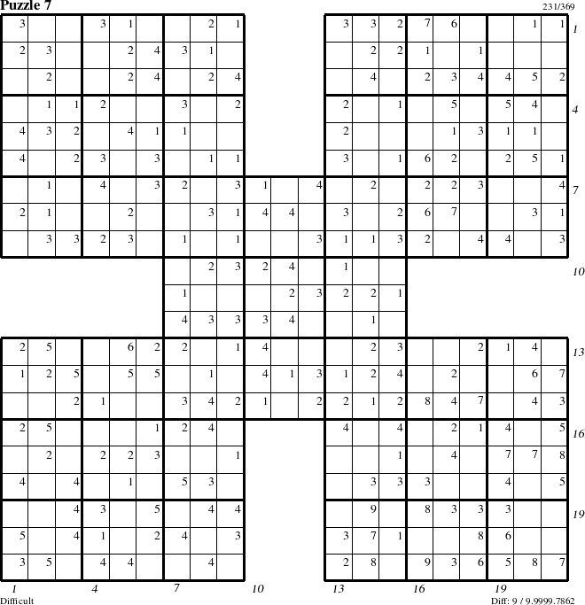 Step-by-Step Instructions for Puzzle 7 with all 9 steps marked