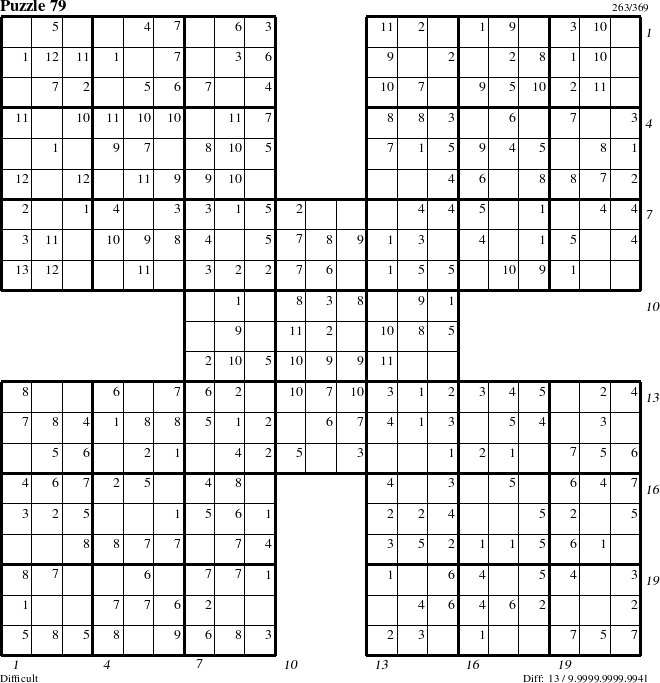 Step-by-Step Instructions for Puzzle 79 with all 13 steps marked