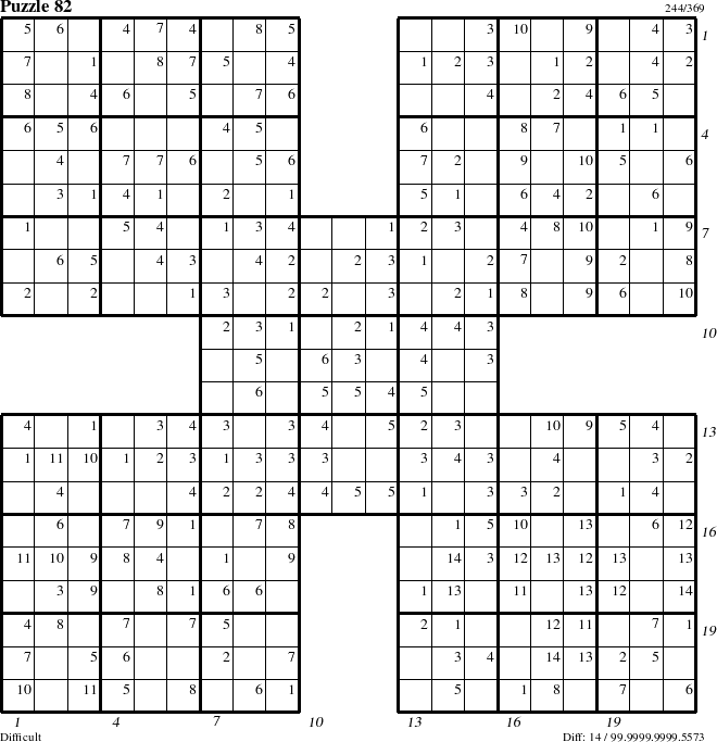 Step-by-Step Instructions for Puzzle 82 with all 14 steps marked