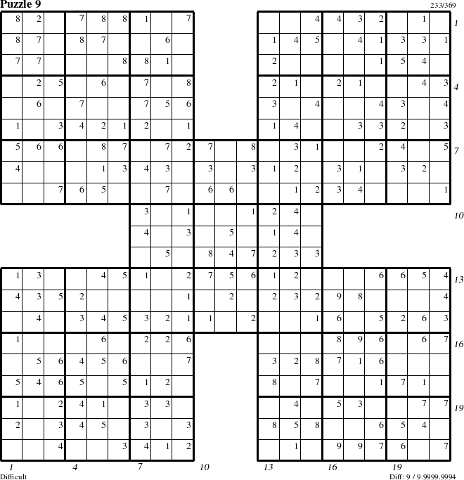 Step-by-Step Instructions for Puzzle 9 with all 9 steps marked