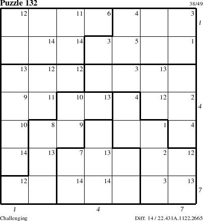 Step-by-Step Instructions for Puzzle 132 with all 14 steps marked