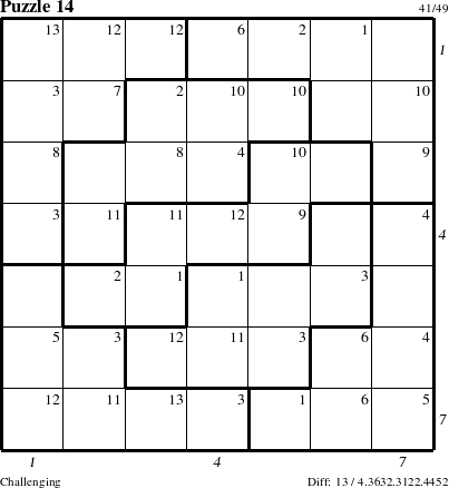 Step-by-Step Instructions for Puzzle 14 with all 13 steps marked