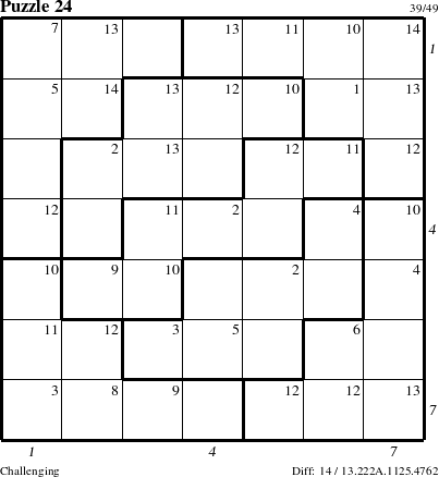 Step-by-Step Instructions for Puzzle 24 with all 14 steps marked