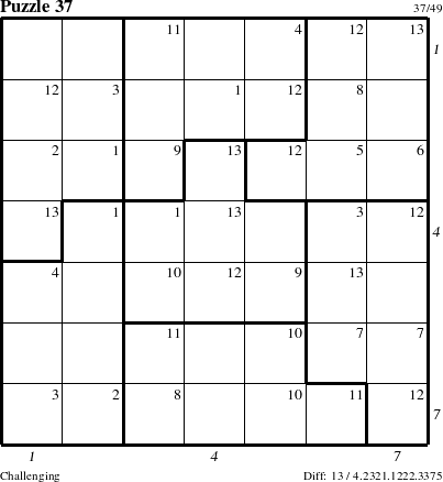 Step-by-Step Instructions for Puzzle 37 with all 13 steps marked