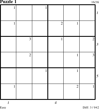 Step-by-Step Instructions for Puzzle 1 with all 3 steps marked